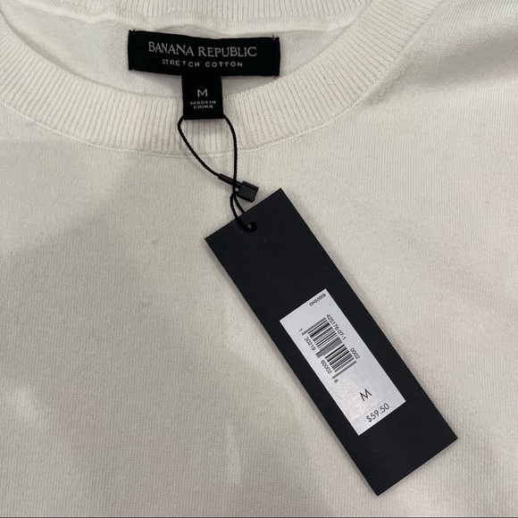 NWT Banana Republic cream cotton sleeveless top - Picture 10 of 16